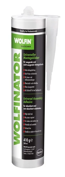 WOLFINATOR līme/hermētiķis, 300ml, pelēks WOLFINATOR līme/hermētiķis, 300ml, pelēks